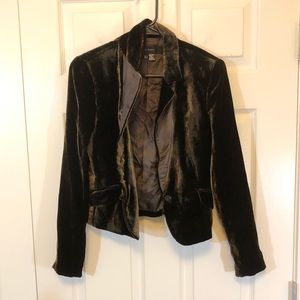 Zara Woman crushed velvet blazer
